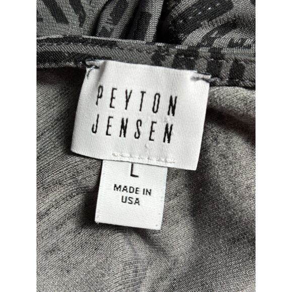 Peyton Jensen Jumpsuit Womens Large Geometric Pockets Elastic Waist Made USA - Picture 4 of 11